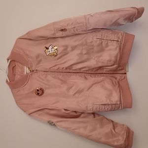 C&C California Girl's Baseball Jacket w/Sequin Patches Size 12